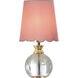 Beatrice 14 inch 40 watt Clear and Polished Gold Table Lamp Portable Light