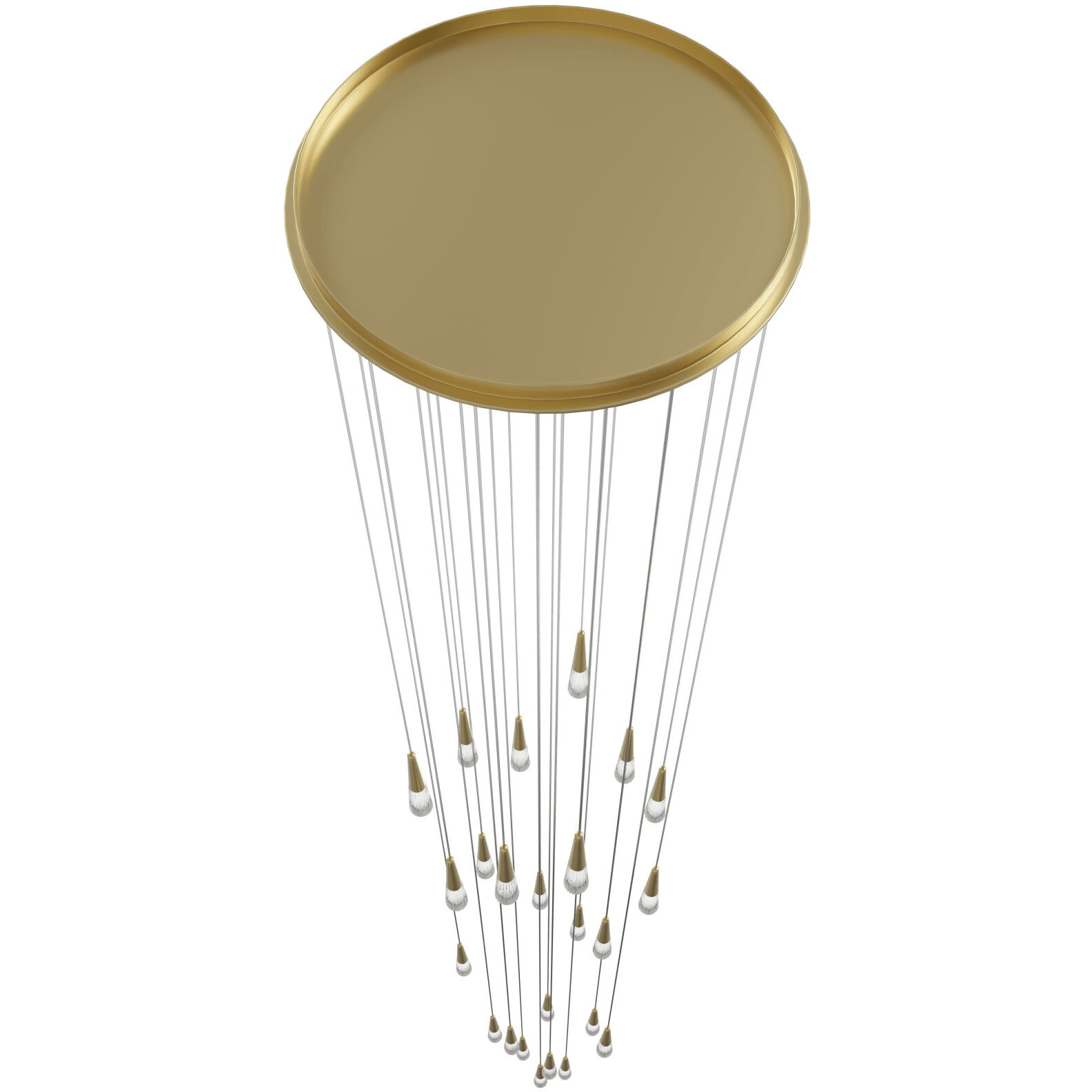 Encino LED 30 inch Brushed Brass Multi Port Pendant Ceiling Light