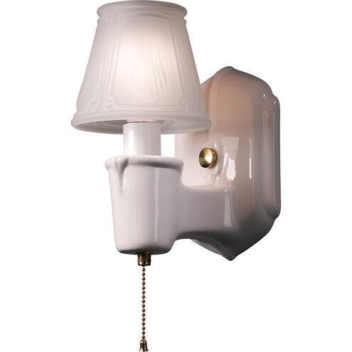 American Classics Chateau 1 Light 5 inch Polished Brass with Gloss White Single Arm Wall Sconce Wall Light 