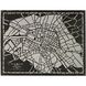 City Map Black Wall Art