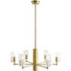 Zeki 6 Light 29 inch Antique Brass Chandelier Ceiling Light