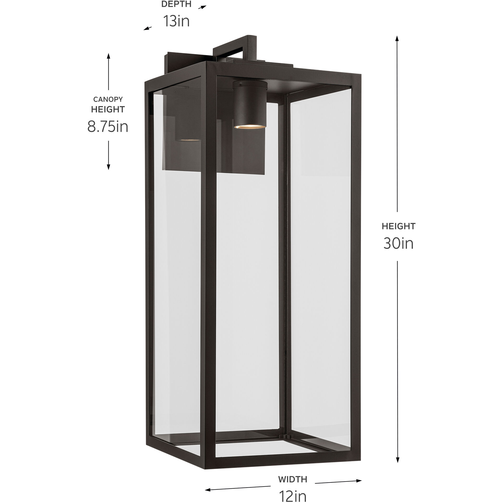 Branner 1 Light 30 inch Olde Bronze Outdoor Wall Light