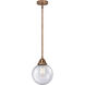 Nouveau 2 Beacon LED 8 inch Antique Copper Mini Pendant Ceiling Light in Seedy
