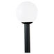 Outdoor Globe 1 Light 13 inch White Plastic Outdoor Post Lantern, Medium