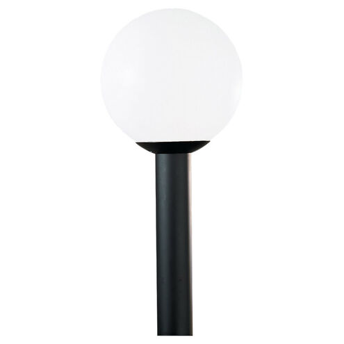 Outdoor Globe 1 Light 13 inch White Plastic Outdoor Post Lantern, Medium