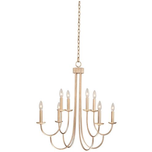 Kiera 8 Light 30 inch Modern Gold Chandelier Pendant Ceiling Light