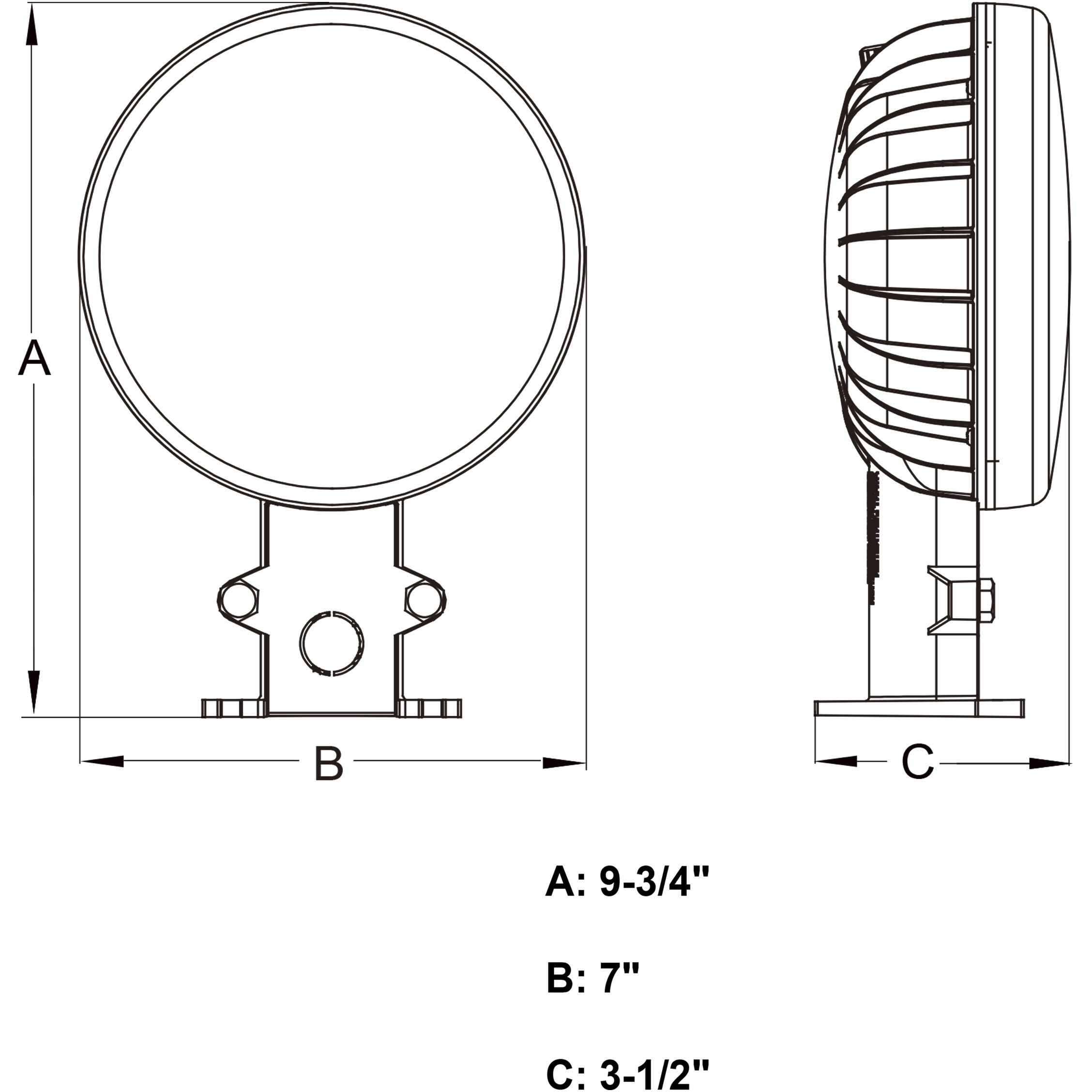 Outdoor Security LED 3.5 inch Gray Outdoor Security