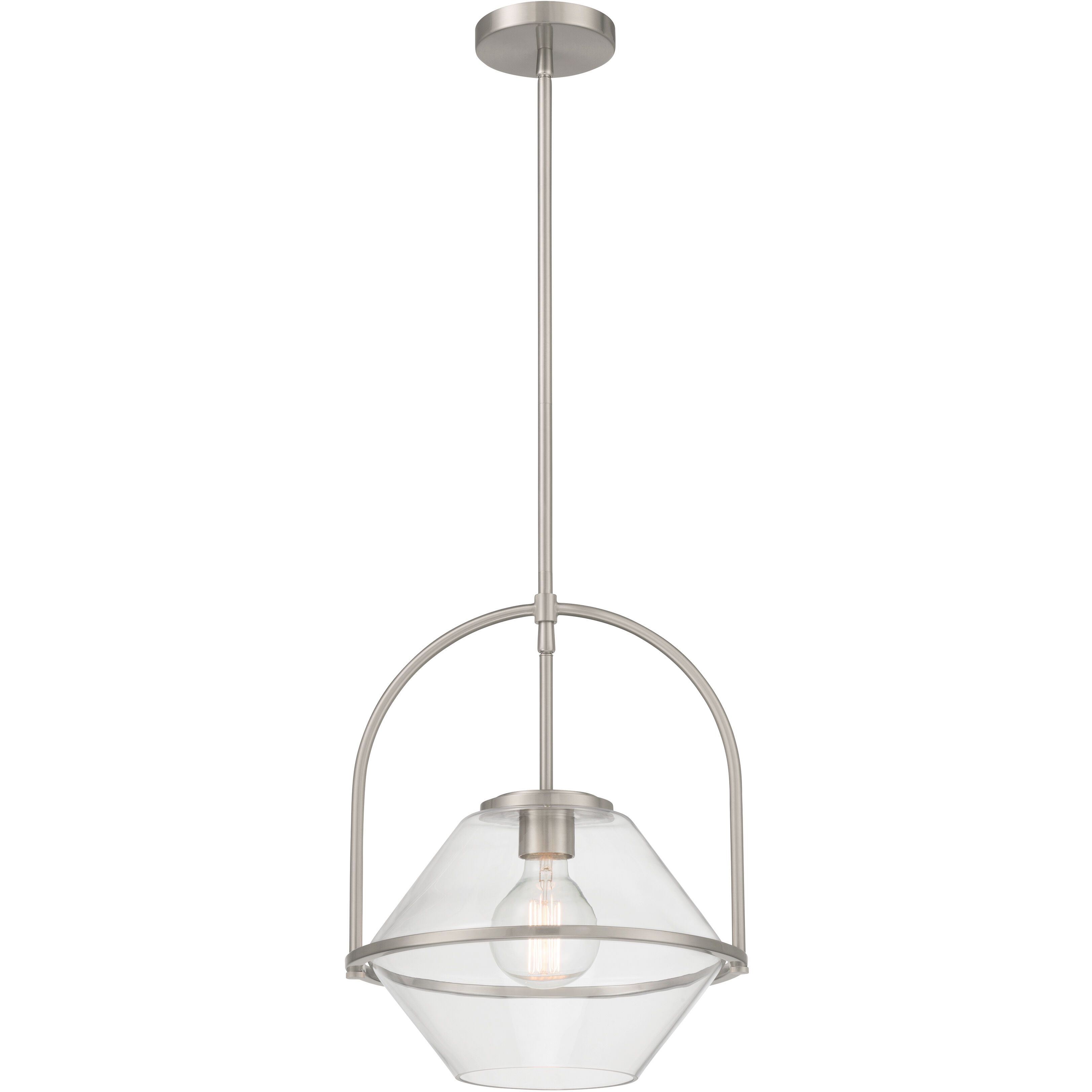 Coralyn 1 Light 13.25 inch Brushed Nickel Pendant Ceiling Light
