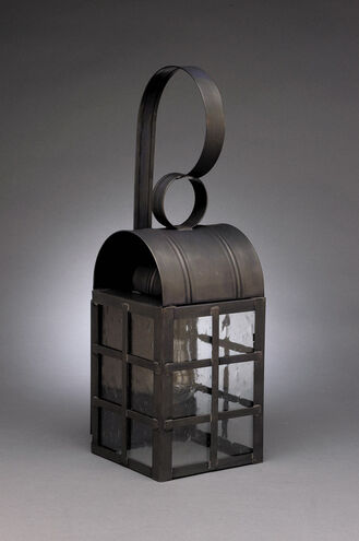Adams 2 Light 18 inch Dark Brass Outdoor Wall Light in Standard Scroll, Clear Seedy Glass, Two 60W Candelabra