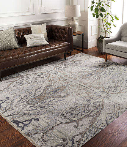 Kushal 36 X 24 inch Silver Gray Rug in 2 x 3, Rectangle