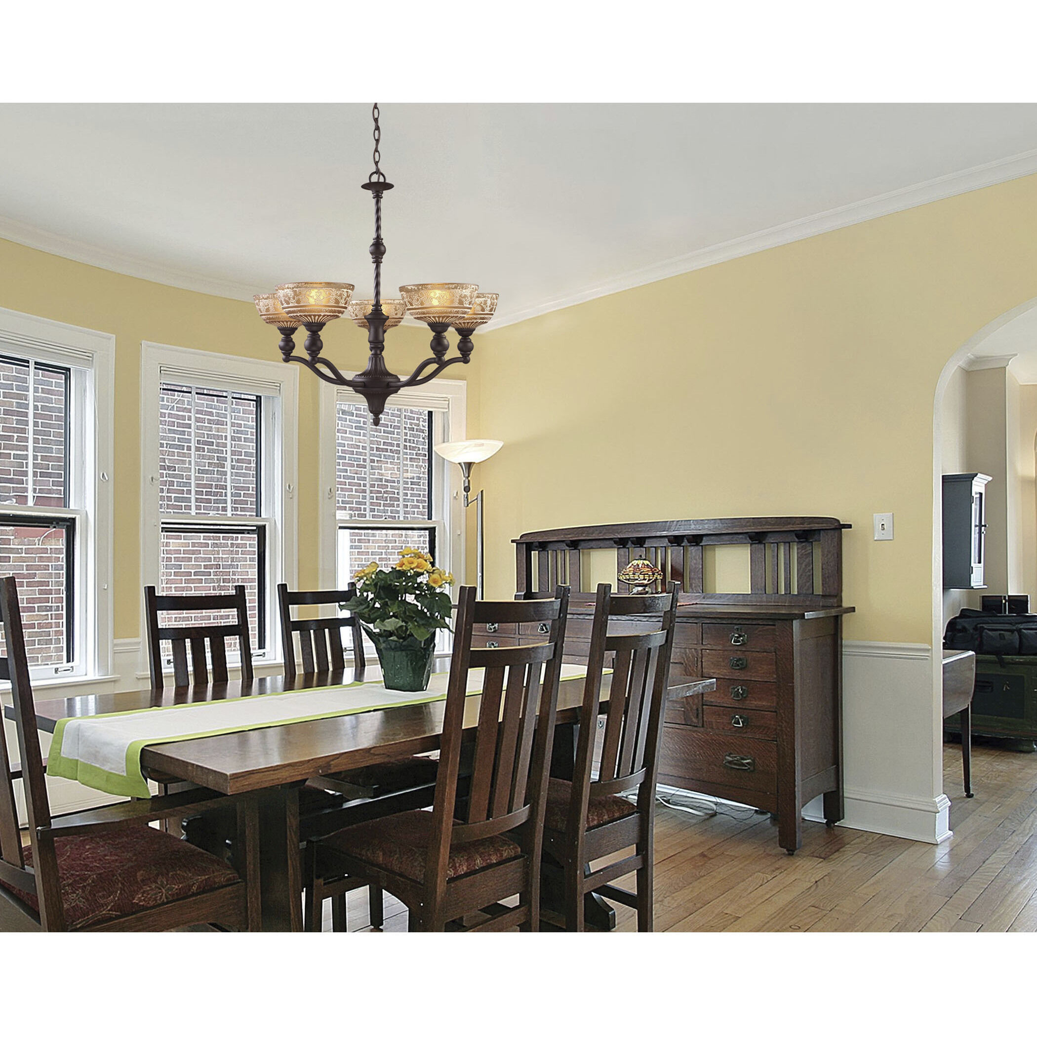 Norwich 5 Light 28 inch Oiled Bronze Chandelier Ceiling Light