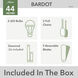 Bardot 44 inch Fresh White with Fresh White/Light Oak Blades Ceiling Fan