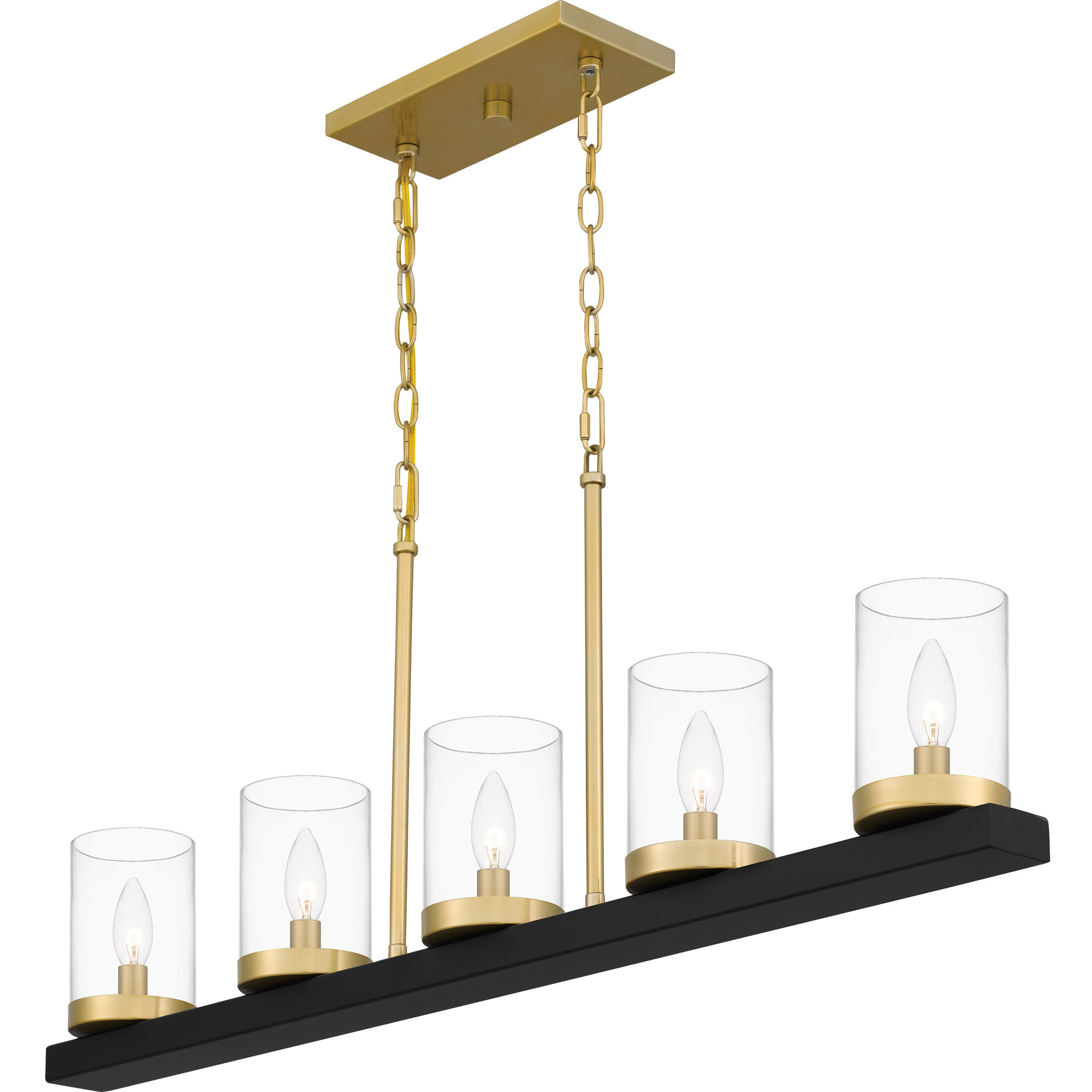 Greeley 5 Light 39 inch Matte Black Island Light Ceiling Light