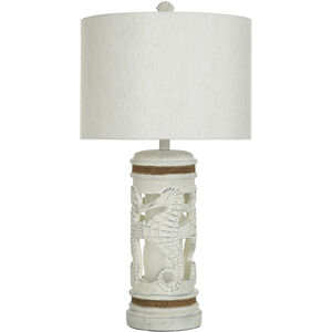 Cameron 30 inch 100.00 watt Aged White and Brown Table Lamp Portable Light