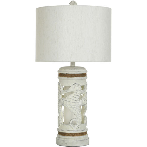 Cameron 30 inch 100.00 watt Aged White and Brown Table Lamp Portable Light