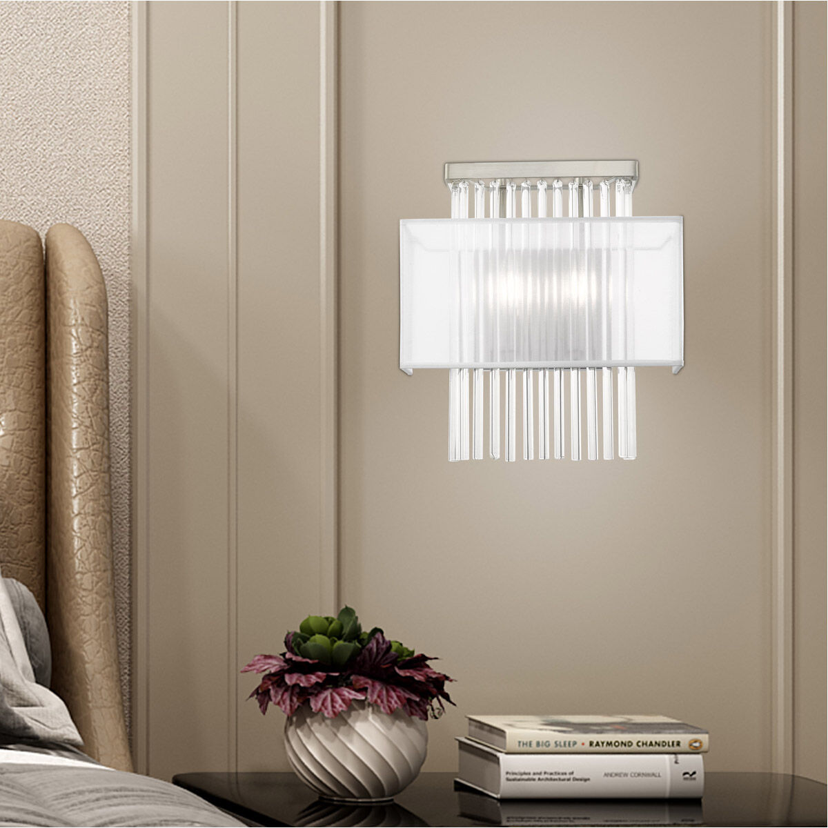 Alexis 2 Light 13 inch Brushed Nickel ADA ADA Wall Sconce Wall Light