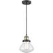 Franklin Restoration Olean 1 Light 6.75 inch Black Antique Brass Mini Pendant Ceiling Light in Incandescent, Seedy, Franklin Restoration