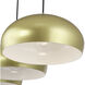Domma 3 Light 48 inch Soft Gold with Polished Brass Accents Linear Chandelier Ceiling Light, Extra Large