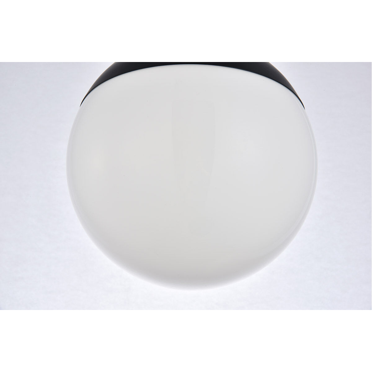 Eclipse 1 Light 8 inch Black Flush Mount Ceiling Light