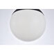 Eclipse 1 Light 8 inch Black Flush Mount Ceiling Light