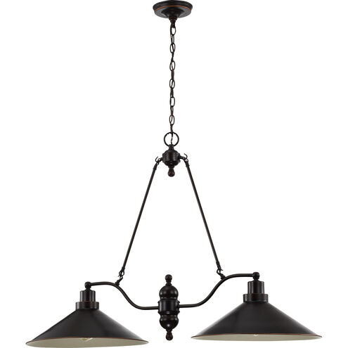 Bridgeview 2 Light 40 inch Mission Dust Bronze Trestle Ceiling Light