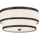 Cascade 3 Light Coal Flush Mount Ceiling Light