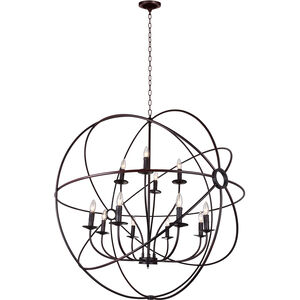 Arza 12 Light 40 inch Brown Up Chandelier Ceiling Light