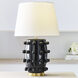 Kelly Wearstler Linden 34.25 inch 100 watt Black Porcelain Table Lamp Portable Light