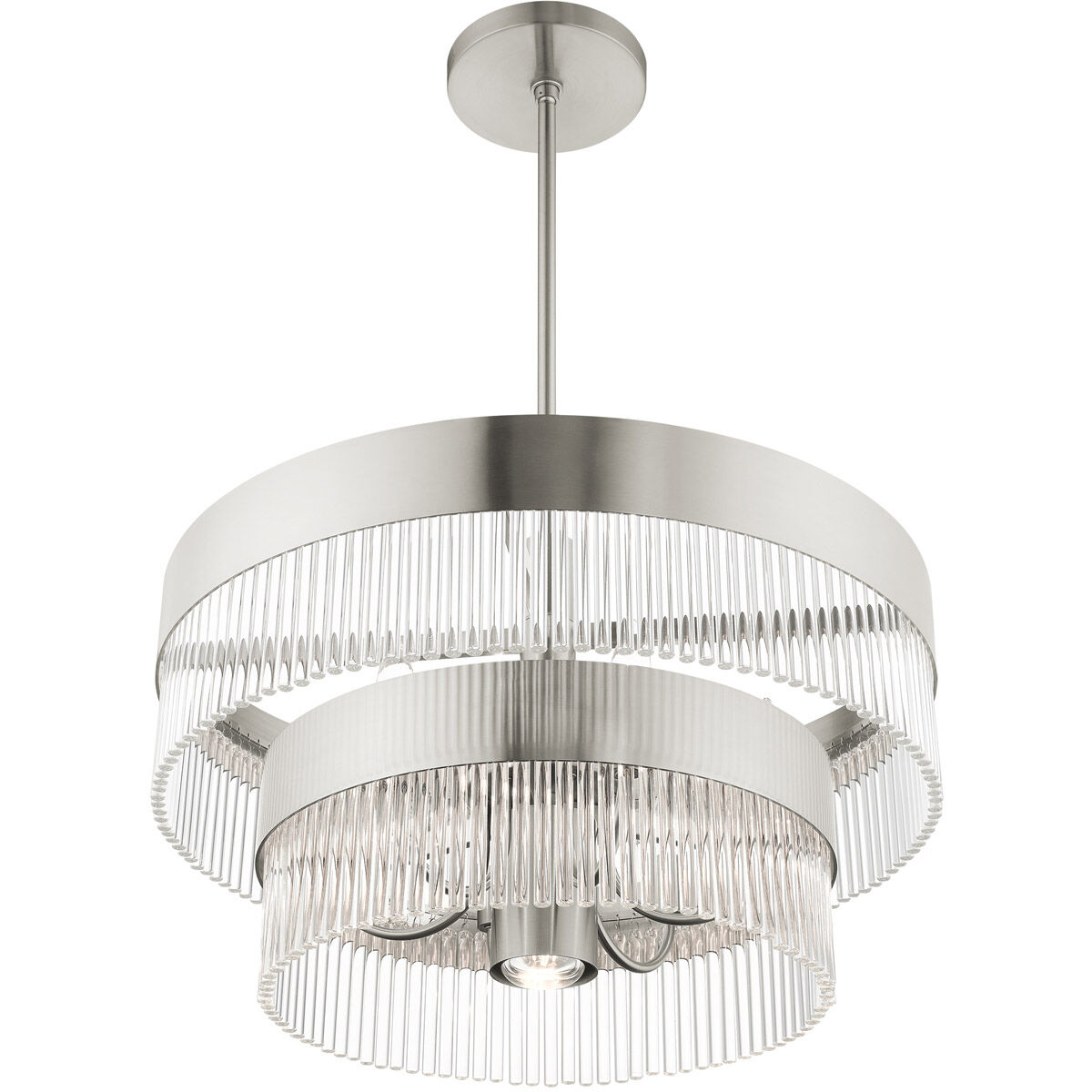 Nowrich 7 Light 24 inch Brushed Nickel Chandelier Ceiling Light