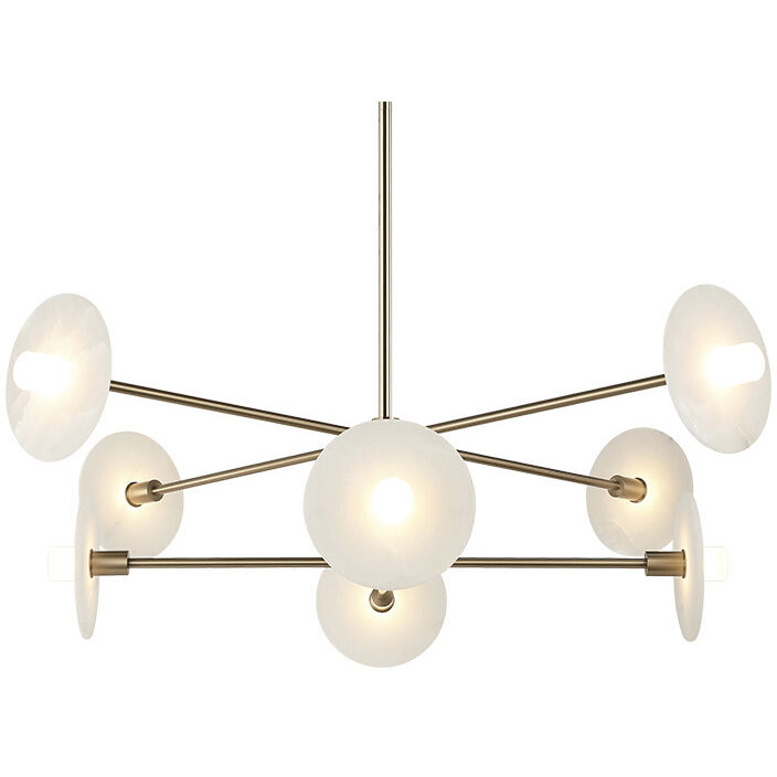 Monument 8 Light 42 inch Champagne Gold Pendant Ceiling Light