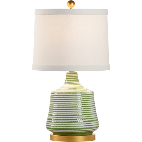 Chelsea House 26 inch 100.00 watt Green/White Glaze/Antique Gold Leaf Table Lamp Portable Light