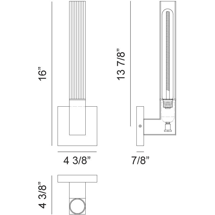 Odelle Wall Sconce Wall Light in Black