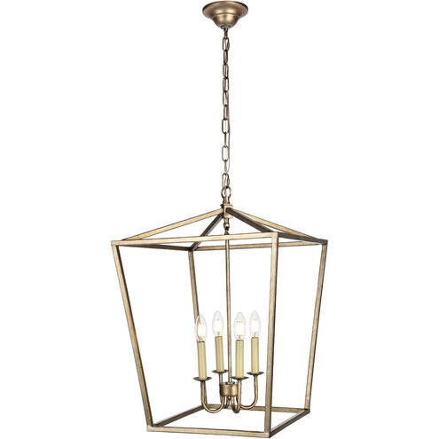 Maddox 4 Light 17 inch Vintage Sliver Pendant Ceiling Light