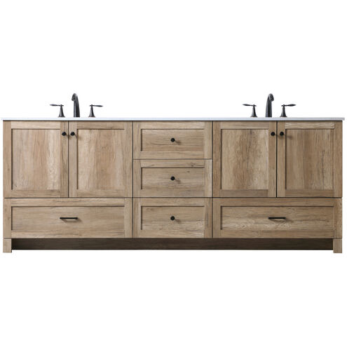 Soma 84 X 19 X 34 inch Natural Oak Vanity Sink Set