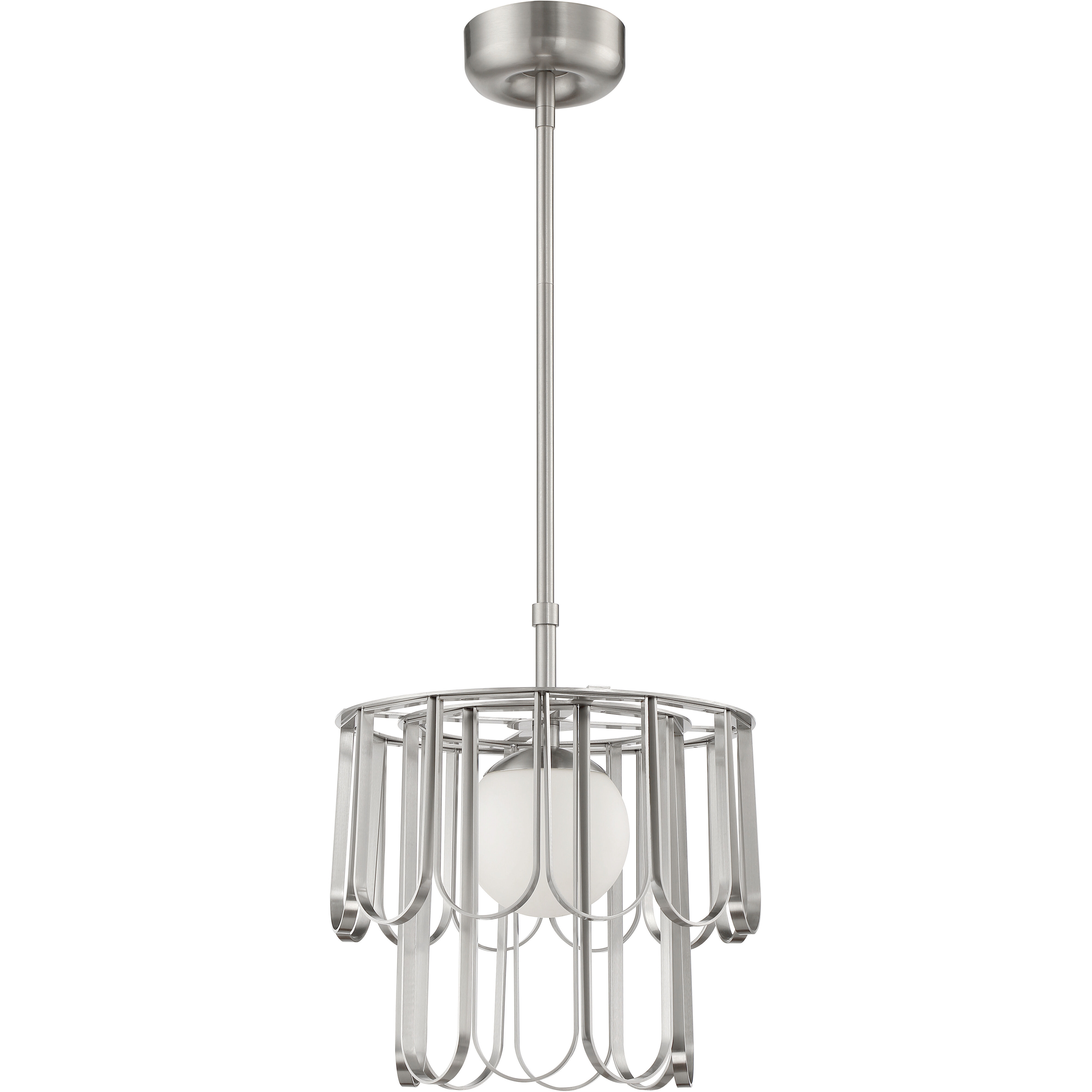 Melody 1 Light 15 inch Brushed Polished Nickel Pendant Ceiling Light