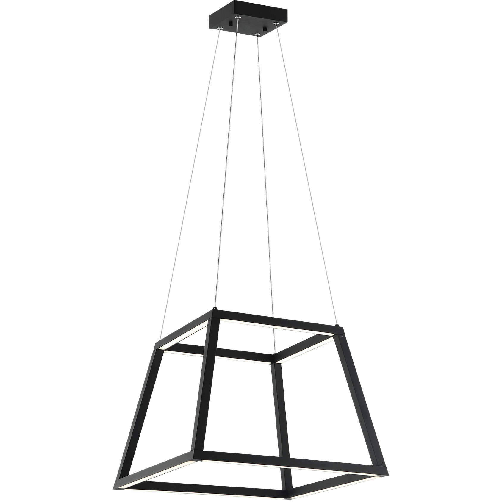 Carlington LED 16 inch Matte Black Chandelier Ceiling Light