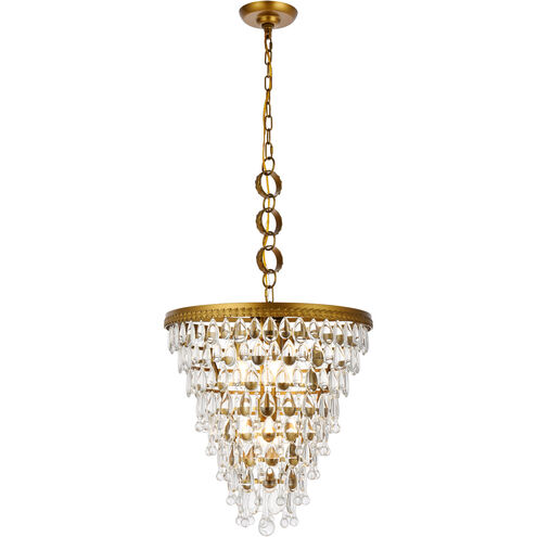 Nordic 5 Light 18 inch Brass Pendant Ceiling Light
