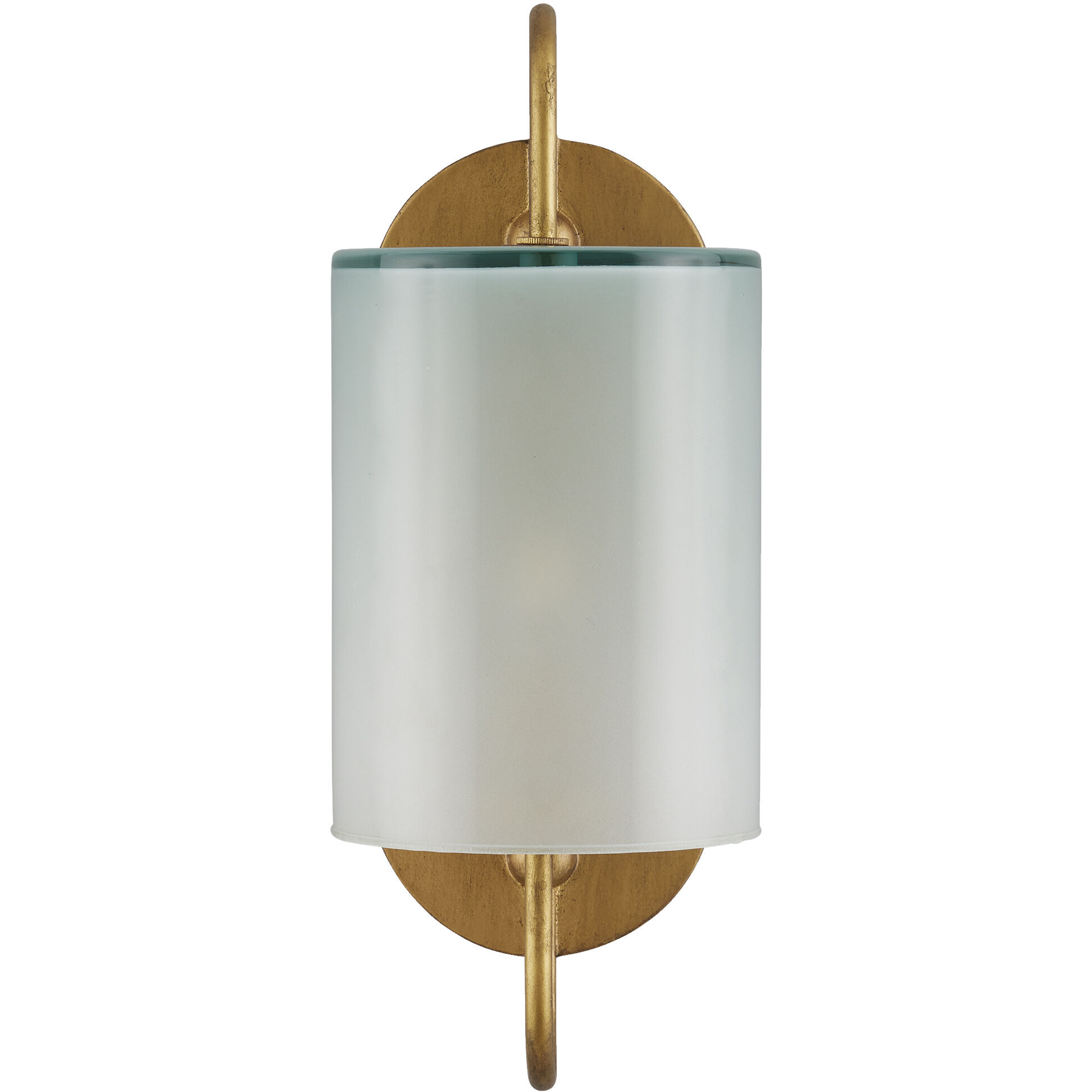 Glacier 1 Light 6 inch Brass and Frosted White Bath Sconce Wall Light