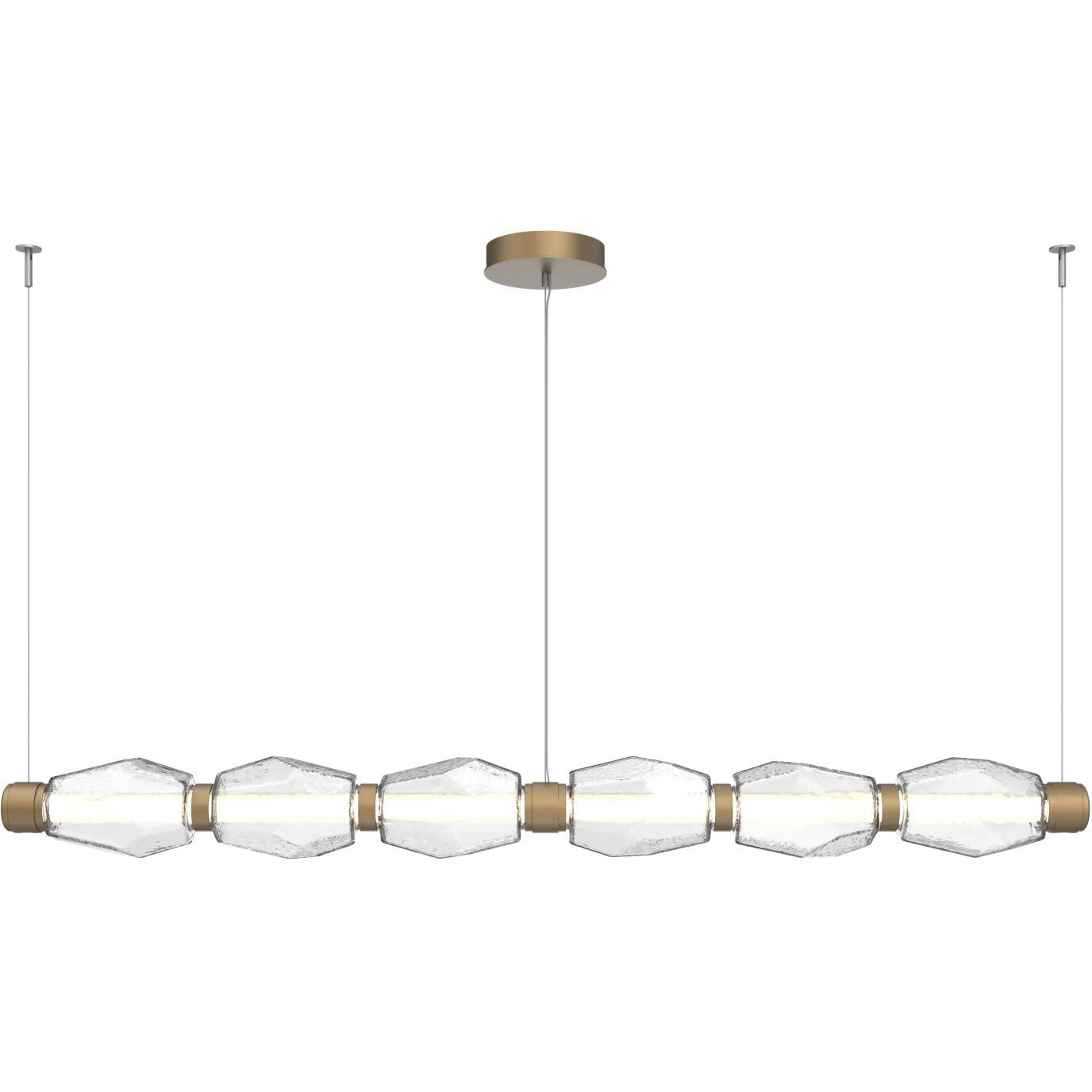 Gem LED 72.6 inch Flat Bronze Linear Chandelier Ceiling Light, Mandrel