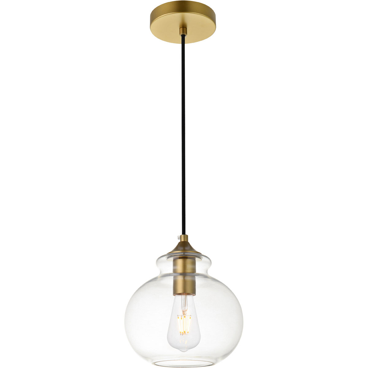 Gwynedd 1 Light 8 inch Brass Pendant Ceiling Light