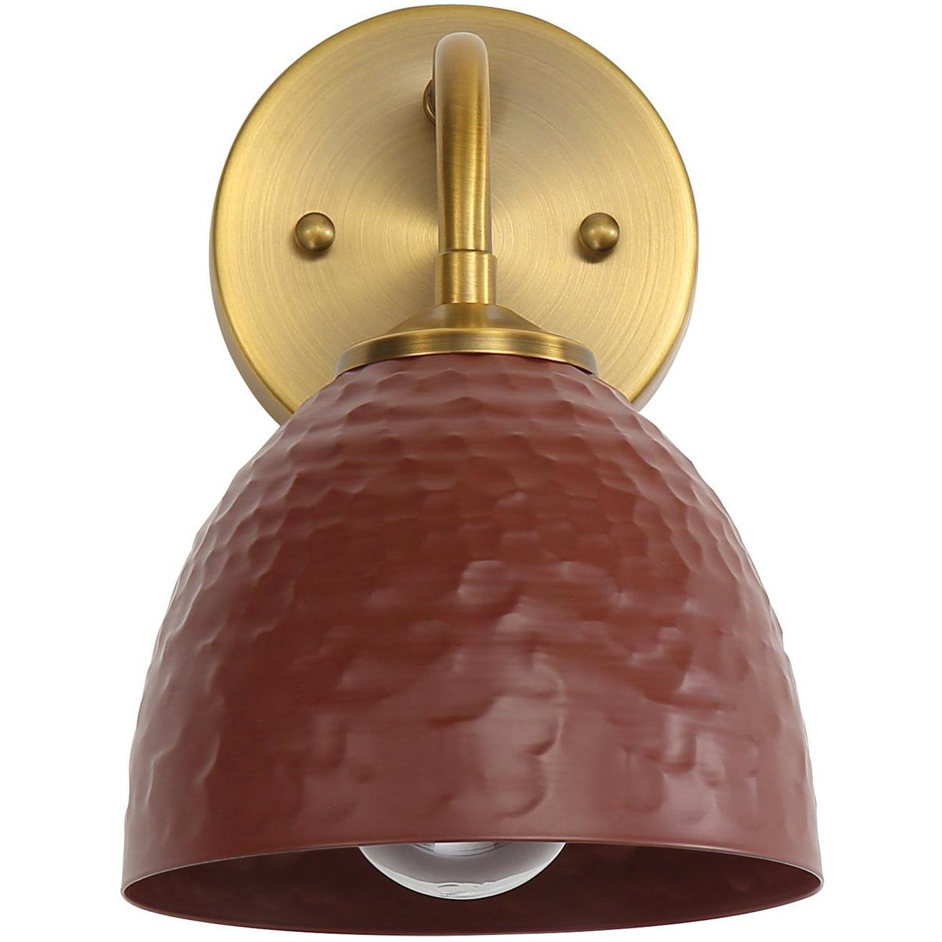 Shepard 1 Light 6.25 inch Modern Brass Wall Sconce Wall Light in Russet Clay