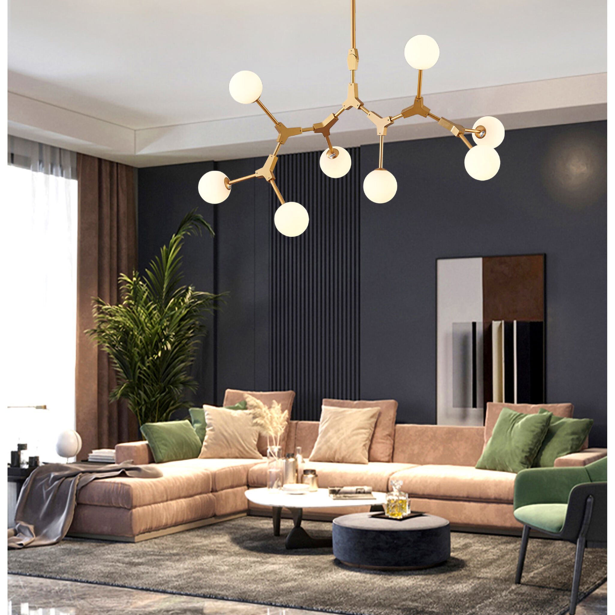 Canada 8 Light 20 inch Gold Chandelier Ceiling Light