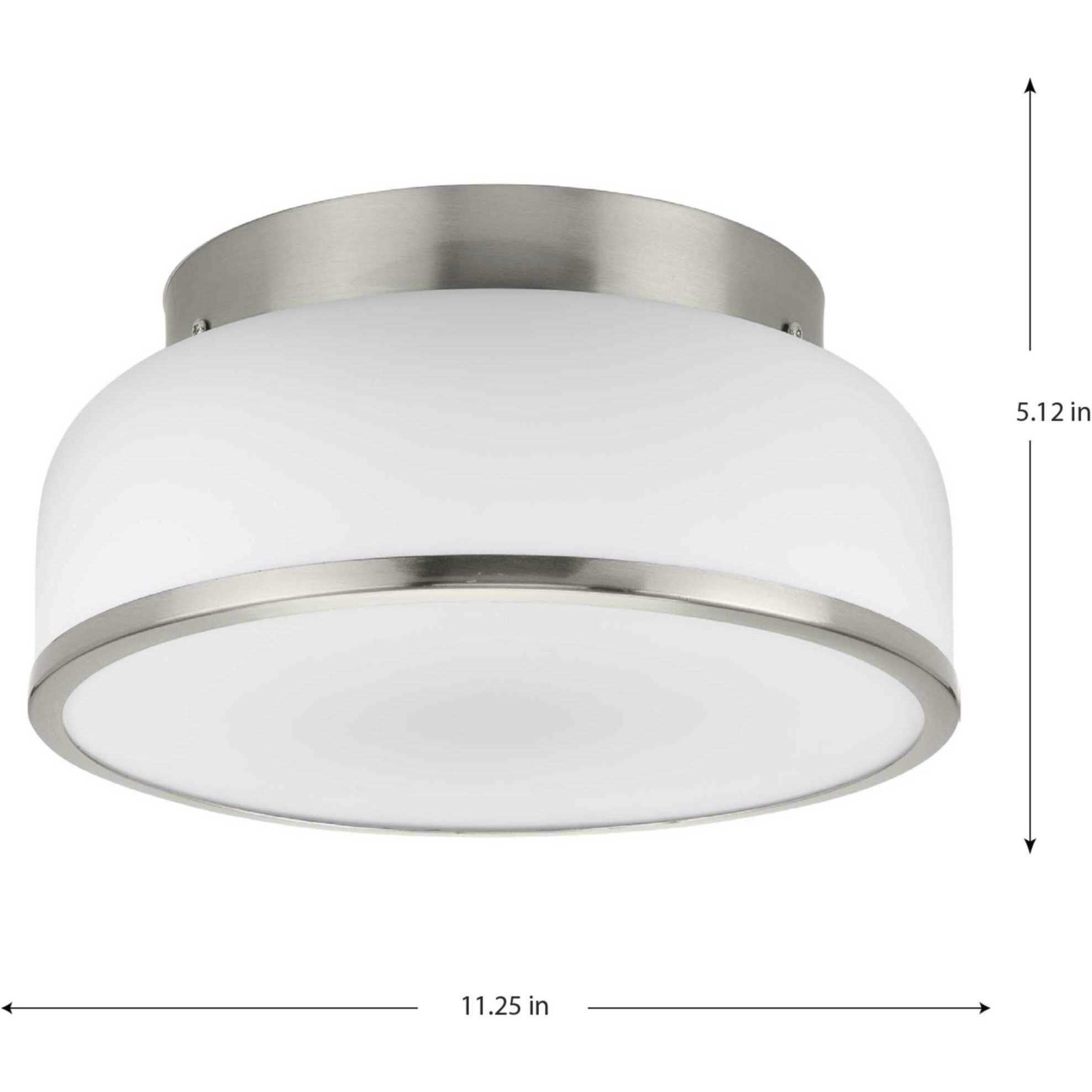 Parkhurst 2 Light 11.25 inch Brushed Nickel Flush Mount Ceiling Light