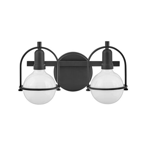 Somerset 2 Light 16 inch Black Vanity Light Wall Light