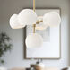 Alora Mood Willow 5 Light 18 inch Brushed Gold Chandelier Ceiling Light in Opal Glass