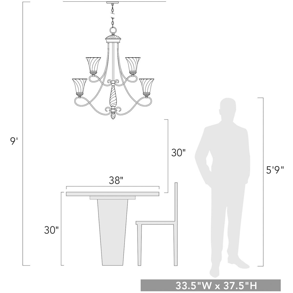 Standard height of chandelier 2025