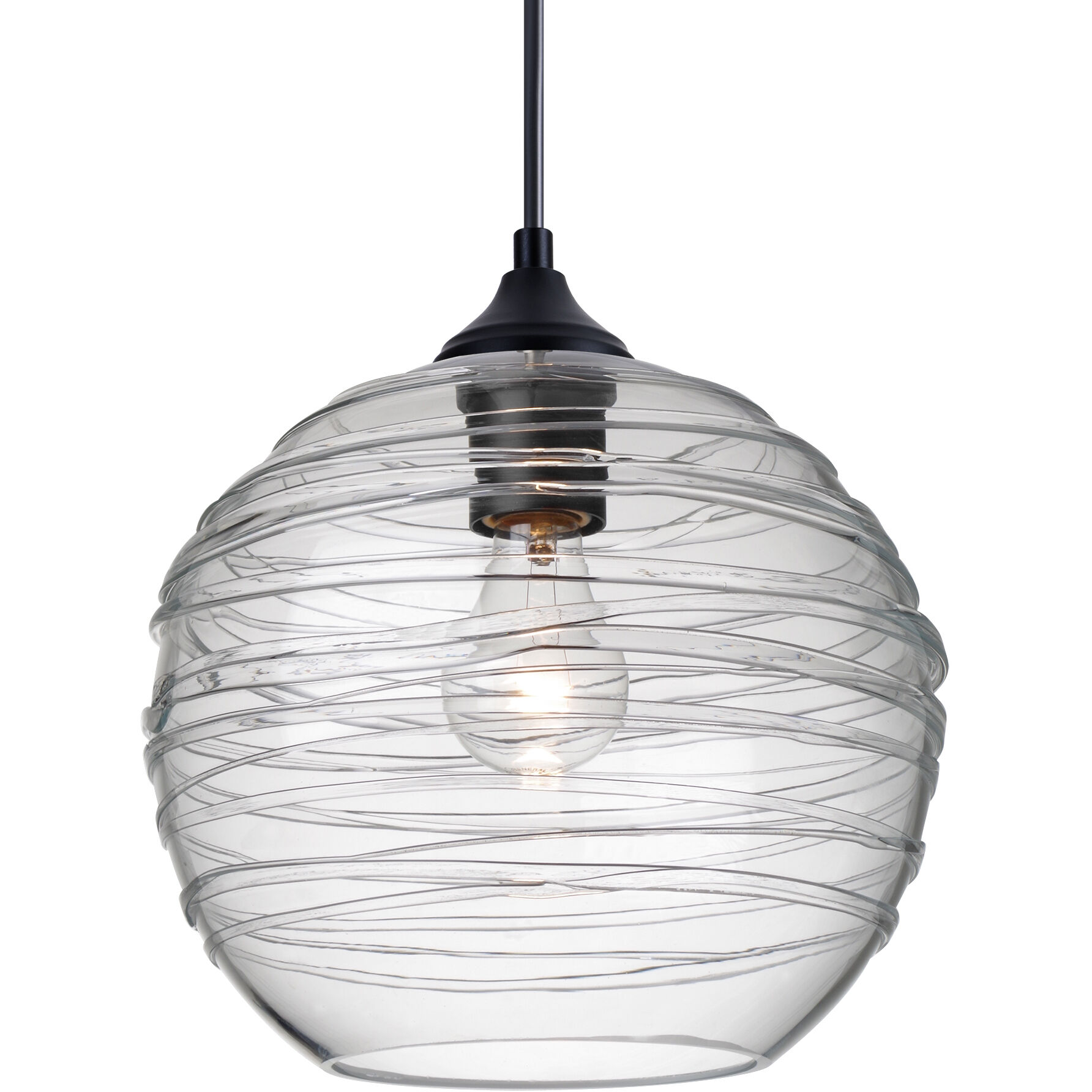 Wave 10 1 Light Black Outdoor Pendant
