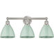 Edison Metal Bristol 3 Light 26 inch Brushed Satin Nickel Bath Vanity Light Wall Light