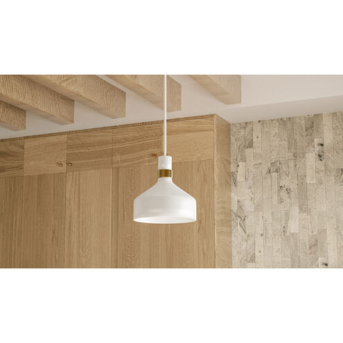 Arbor 1 Light 10 inch Matte White Mini Pendant Ceiling Light, Small