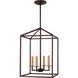 Perryton 4 Light 12.25 inch Bronze Foyer Pendant Ceiling Light, Small